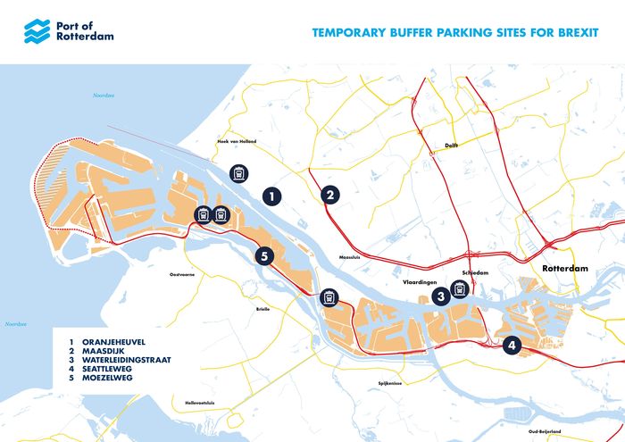 Location of the extra buffer parking sites